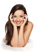 Portrait Of A Smiling Brunette...