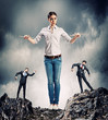 Photo: Businesswoman puppeteer Businesswoman puppeteer