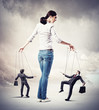 Photo: Businesswoman puppeteer Businesswoman puppeteer