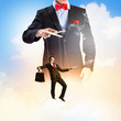 Businessman puppeteer