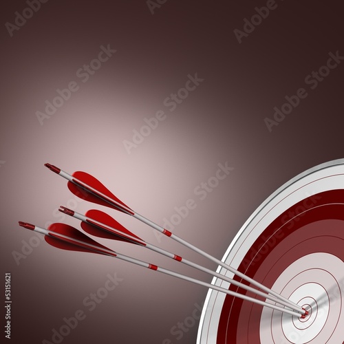 Illustration: Bull's Eye, Perfect Shot, Business Concept Bull's Eye, Perfect Shot, Business Concept