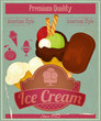 Vector: Ice Cream Vintage Card Menu Ice Cream Vintage Card Menu