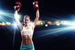 Young boxer woman