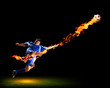 Football player with ball