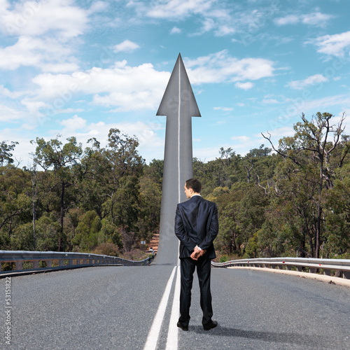 Photo: Concept of the road to success Concept of the road to success