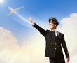 Photo: Image of pilot touching air Image of pilot touching air