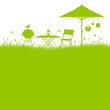 Barbecue Summer Garden Background Green