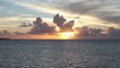 A sunset over ocean