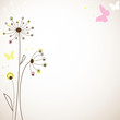 Nature background with butterfly