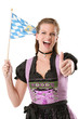 Frau mit bayern Flagge