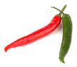 Photo: Hot chili peppers isolated on white background Hot chili peppers isolated on white background