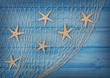 Photo: Seastars on the fishing net Seastars on the fishing net