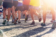 Photo: people running marathon people running marathon