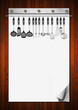 Blank Notebook with Kitchen Utensils