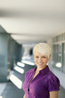 Photo: happy businesswoman looking and smiling at camera happy businesswoman looking and smiling at camera