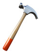 Illustration: hammer on white background 3d Rendering hammer on white background 3d Rendering