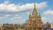 Russia, Petrodvorets. St. Peter and Paul Church. Time lapse