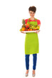 Pretty woman with fresh fruit
