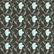 Seamless floral pattern with blue flowers