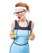 Lazy woman with expander