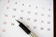 pen point to calendar