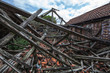 collapsed roof