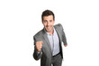 Photo: Businessman in a hurry, isolated Businessman in a hurry, isolated