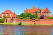 Malbork castle in summer scenery, Poland