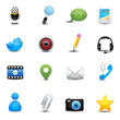 Vektor: Chat application and social media icons Chat application and social media icons