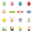 Easter icons set