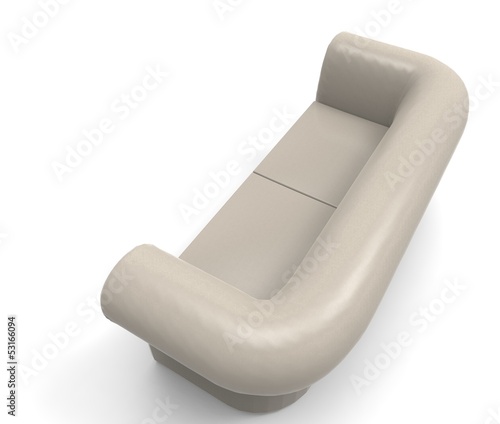Illustration: Modern sofa isolated on white background Modern sofa isolated on white background