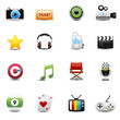 Entertainment and movie icons set