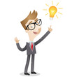 Vector: Businessman, idea, creativity, clever Businessman, idea, creativity, clever