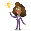 Vector: Businesswoman, idea, creativity, clever Businesswoman, idea, creativity, clever