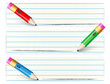 Vector: Set of banners with colorful pencil Set of banners with colorful pencil