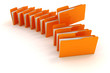 Illustration: 3d colorful folders on white background 3d colorful folders on white background