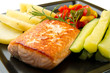 Foto: Grilled salmon and vegetables Grilled salmon and vegetables