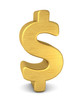 symbol dollar gold vertikal