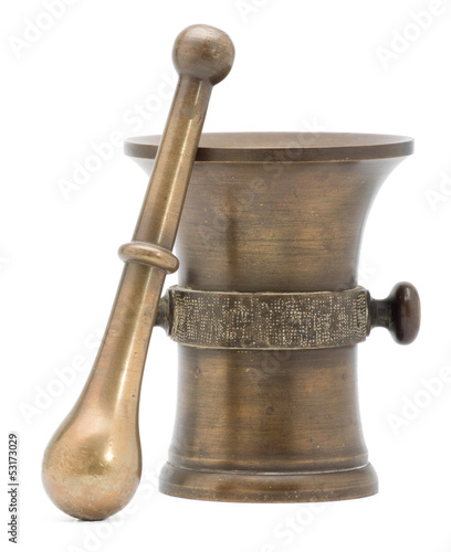 Photo: Mörser aus Messing mit Stößel Mörser aus Messing mit Stößel