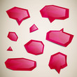 Vector Illustration of Abstract Glossy Speech Bubbles