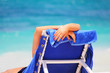 Photo: Female indulging in Barbados beach Female indulging in Barbados beach