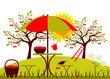 Vector: cherry harvest cherry harvest