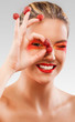 Photo: Woman beauty with raspberries Woman beauty with raspberries
