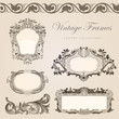Vector: Vintage vector frames border. Retro wedding invitation template Vintage vector frames border. Retro wedding invitation template