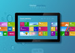 Vektor: Website design template. Tablet pc interface. Touch pad buttons Website design template. Tablet pc interface. Touch pad buttons