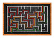 Labyrinth on chalkboard