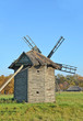 Photo: Antique ramshackle wooden windmill, Pirogovo, Kiev, Ukraine Antique ramshackle wooden windmill, Pirogovo, Kiev, Ukraine