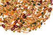 Group of beans and lentils isolated on white background