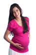 Beautiful Smiling Pregnant Woman in Pink