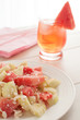 Fruit watermelon salad and drink
